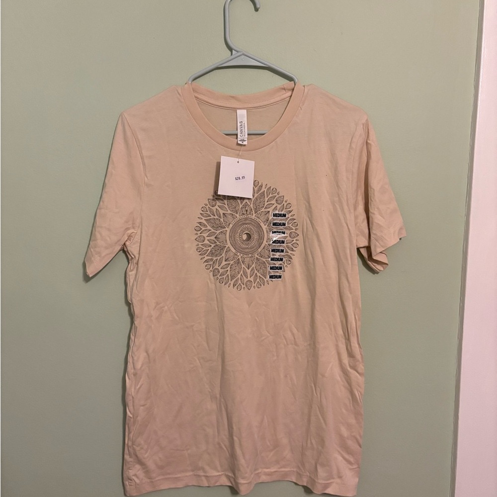 NWT Bella Canvas Beige Graphic Tee